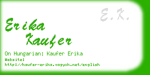 erika kaufer business card